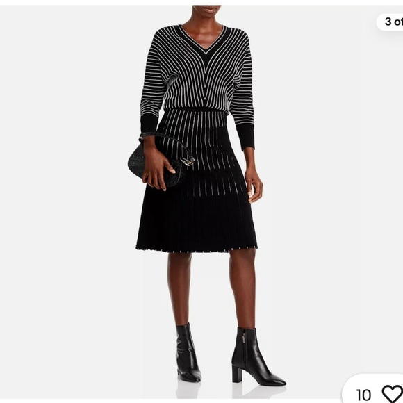 Hugo Boss black and white sweater dress Hugo Boss black and white sweater dress
